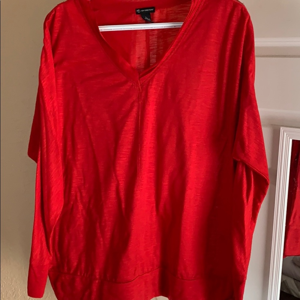 Red long sleeve shirt!